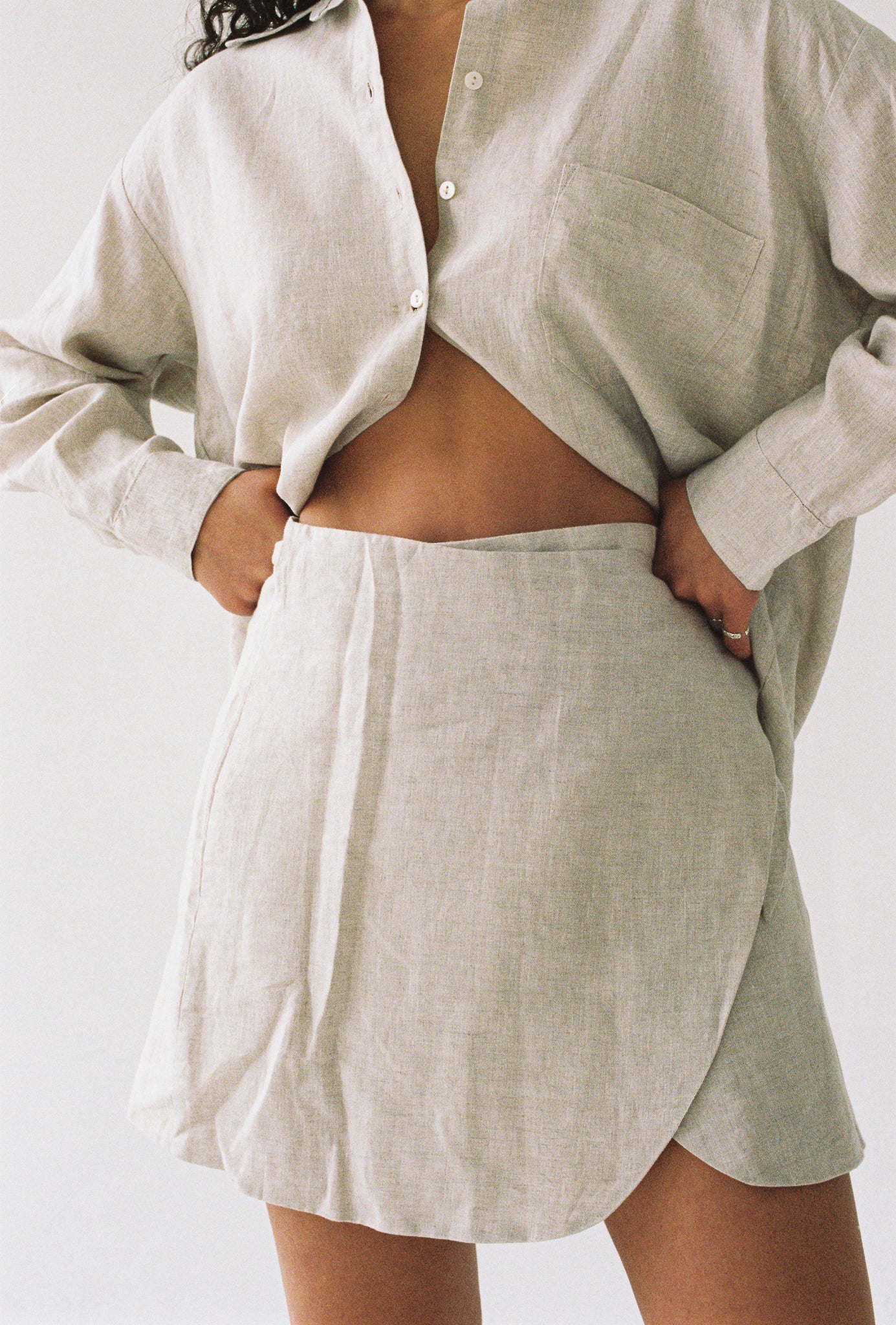 Linen Wrap- Skirt
