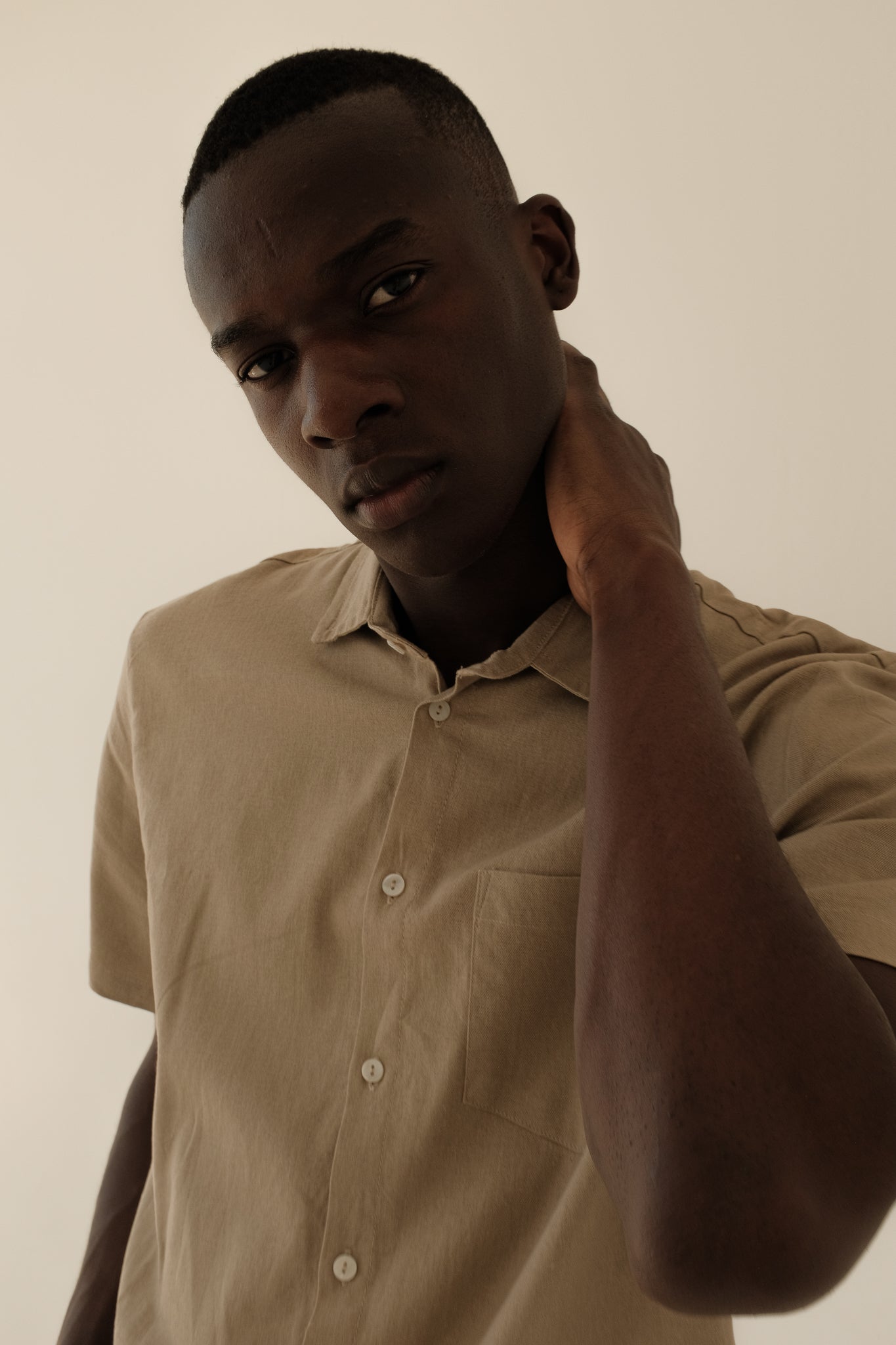 Men's Short Sleeve Shirt (Linen Blend)